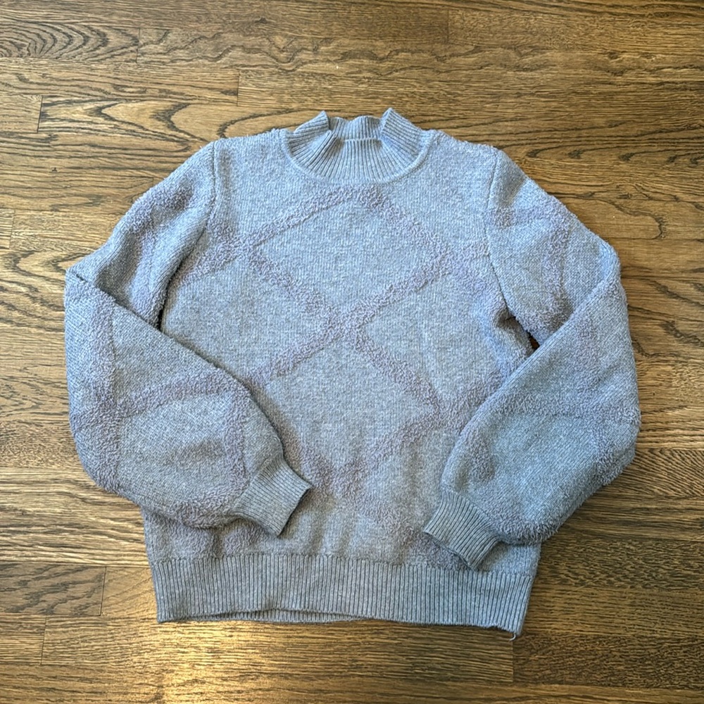 Belle by Belldini mock neck sweater with diamond print